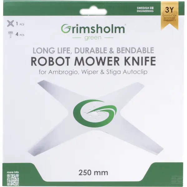 Robottiruonhonleikkurin terä 25 cm + ruuvit